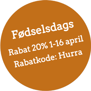 Fødselsdagsrabat 20% - rabatkode HURRA